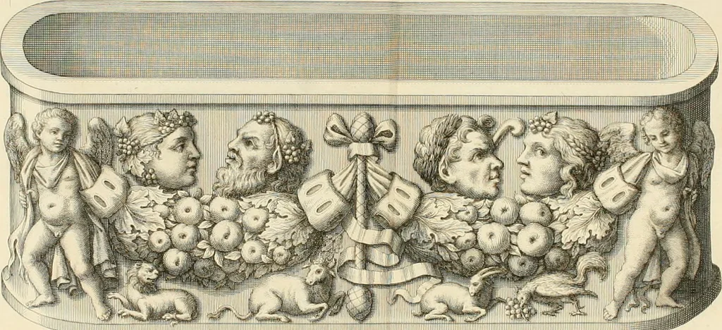 An illustration from Monumentum sive columbarium libertorum et servorum Liviae Augustae et Caesarum : Romae detectum in Via Appia, anno M.D.CC.XXVI., 1727, leaf 309