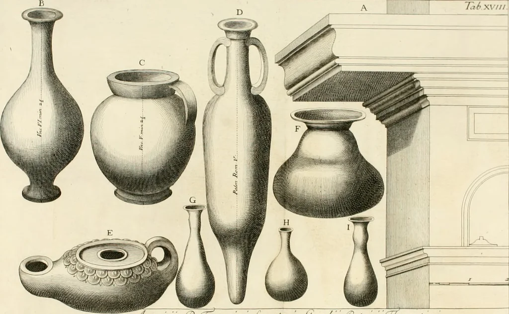 An illustration from Monumentum sive columbarium libertorum et servorum Liviae Augustae et Caesarum : Romae detectum in Via Appia, anno M.D.CC.XXVI., 1727, leaf 329