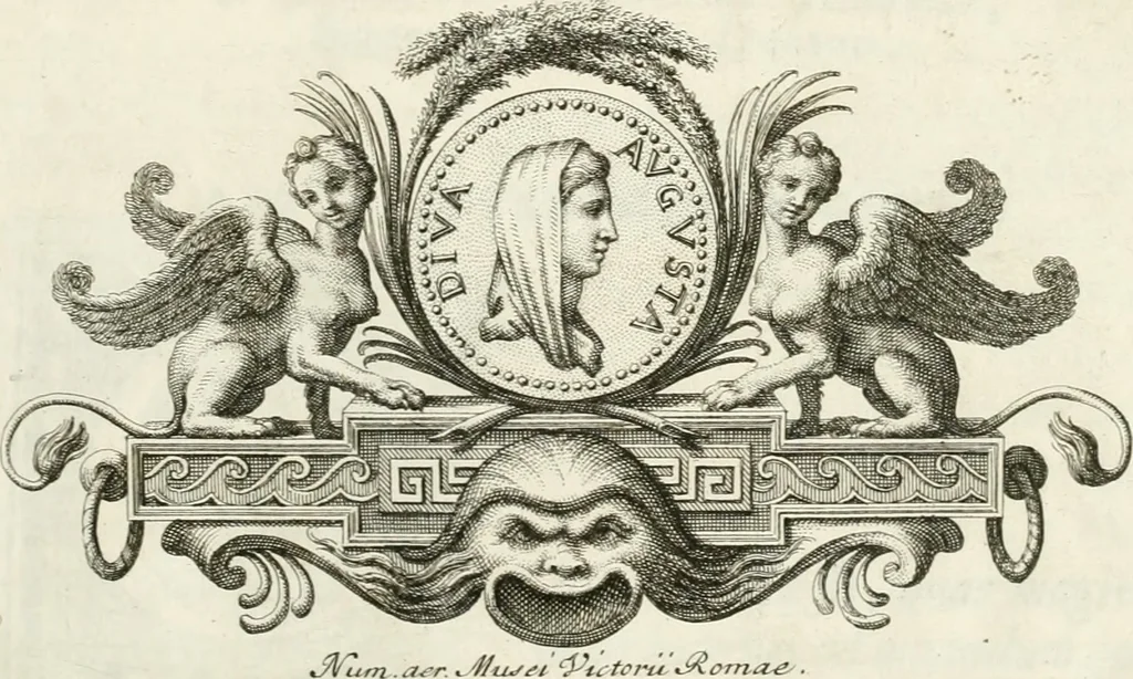 An illustration from Monumentum sive columbarium libertorum et servorum Liviae Augustae et Caesarum : Romae detectum in Via Appia, anno M.D.CC.XXVI., 1727, leaf 4