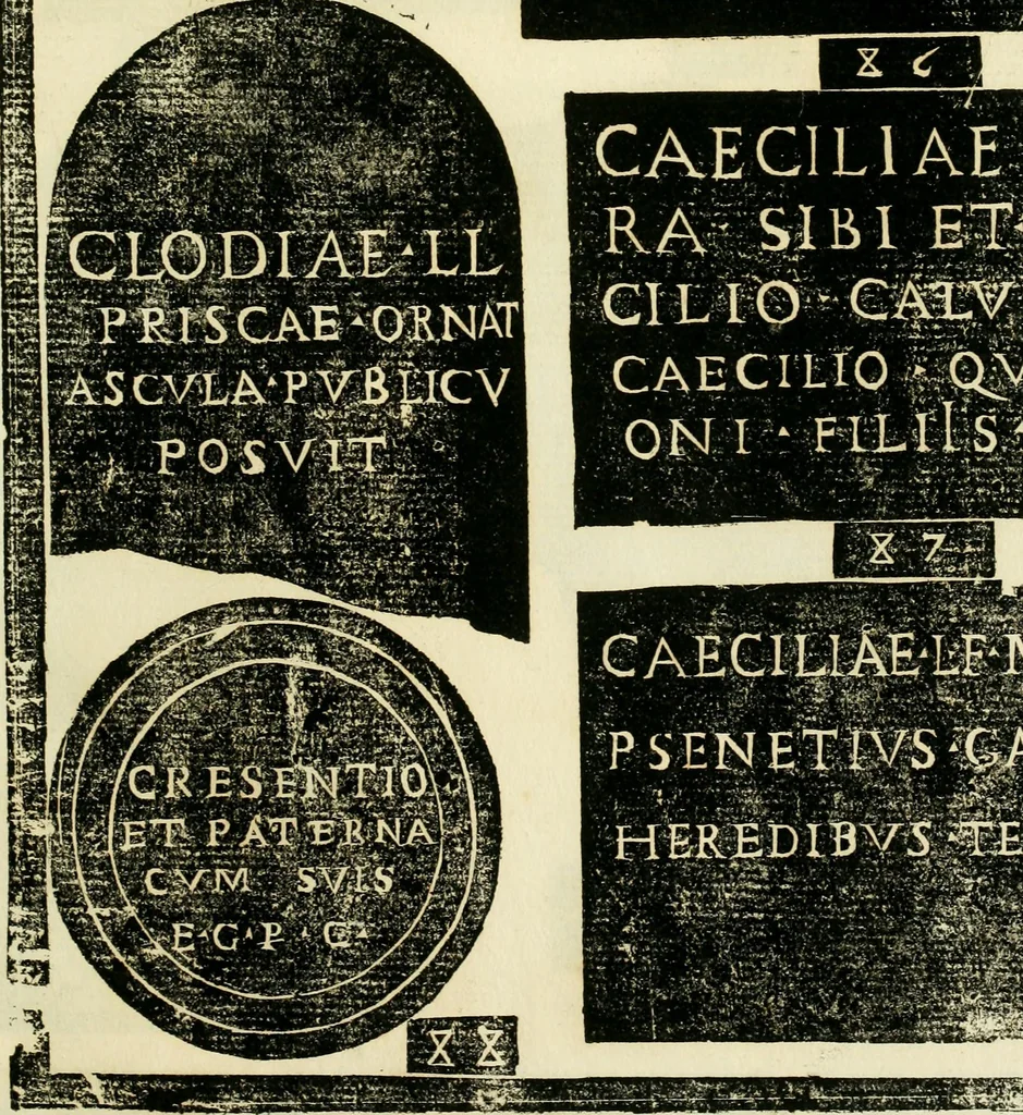 An illustration from Monvmenta antiqva vrbis et agri Brixiani, 1564, leaf 28