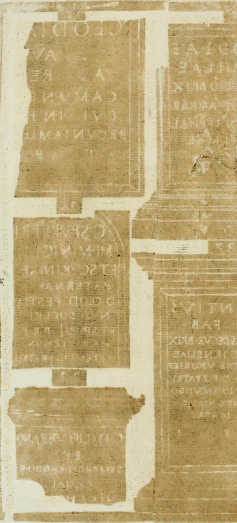 An illustration from Monvmenta antiqva vrbis et agri Brixiani, 1564, leaf 33