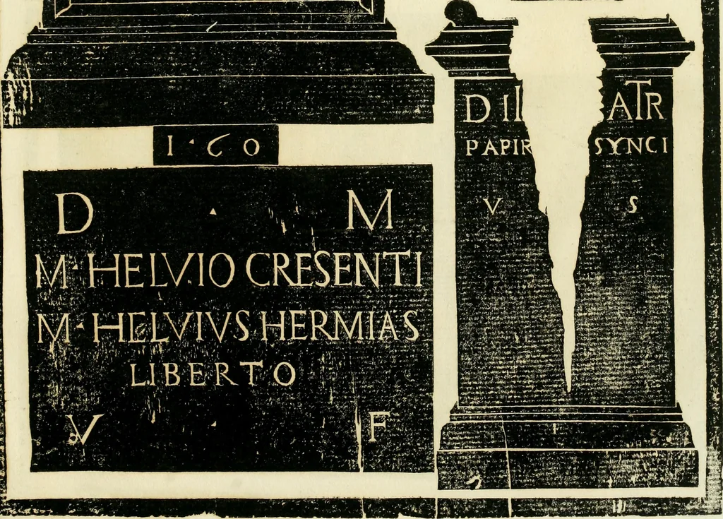 An illustration from Monvmenta antiqva vrbis et agri Brixiani, 1564, leaf 56