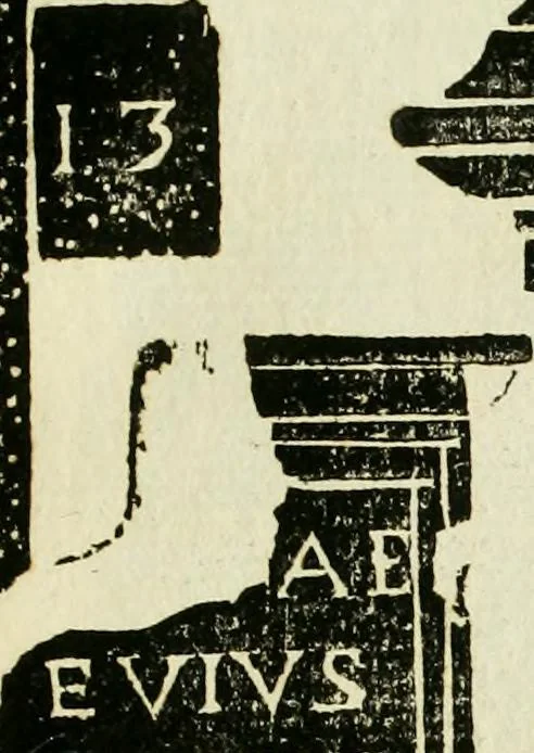 An illustration from Monvmenta antiqva vrbis et agri Brixiani, 1564, leaf 6