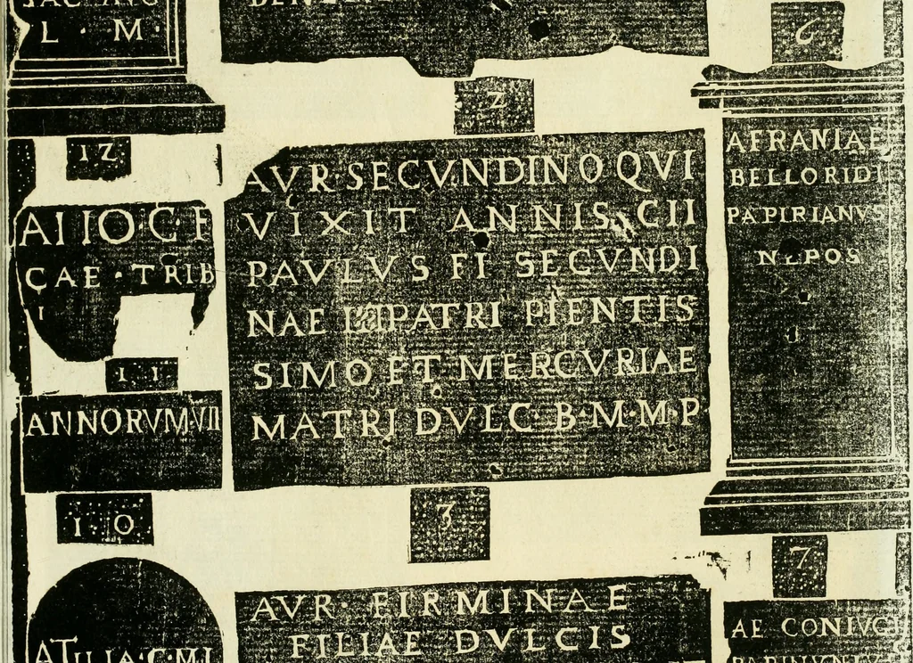 An illustration from Monvmenta antiqva vrbis et agri Brixiani, 1564, leaf 6