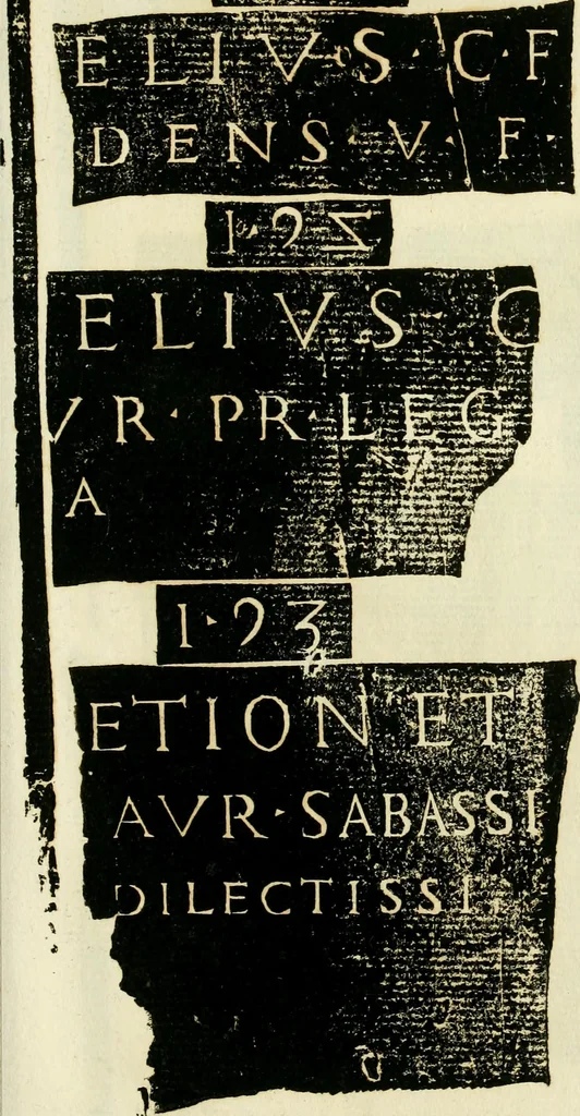 An illustration from Monvmenta antiqva vrbis et agri Brixiani, 1564, leaf 62