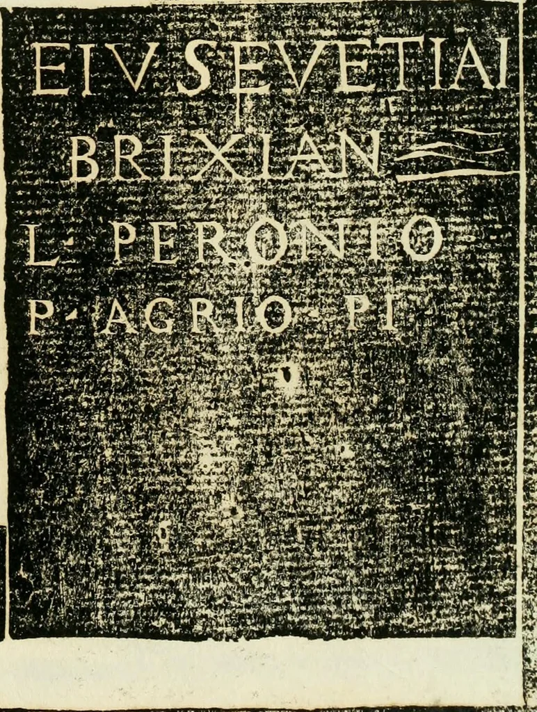 An illustration from Monvmenta antiqva vrbis et agri Brixiani, 1564, leaf 66