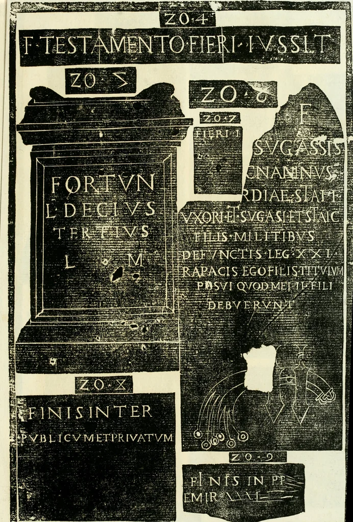 An illustration from Monvmenta antiqva vrbis et agri Brixiani, 1564, leaf 68