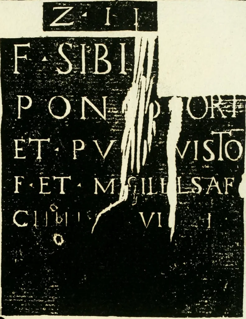 An illustration from Monvmenta antiqva vrbis et agri Brixiani, 1564, leaf 70