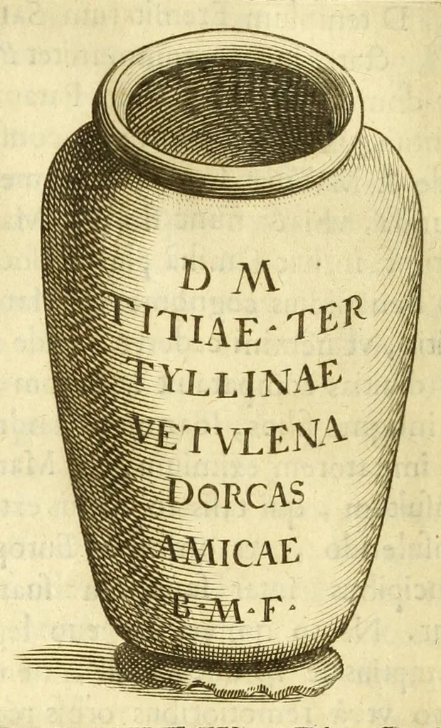 An illustration from Monvmenta patavina Sertorii Vrsati stvdio collecta, digesta, explicata, suisque iconibus expressa ., 1652, leaf 180