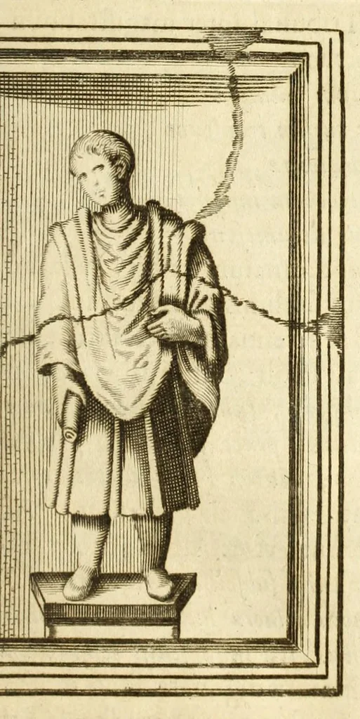 An illustration from Monvmenta patavina Sertorii Vrsati stvdio collecta, digesta, explicata, suisque iconibus expressa ., 1652, leaf 257