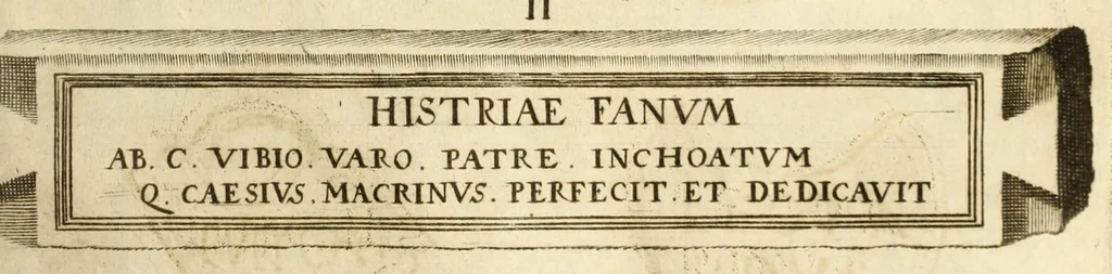 An illustration from Monvmenta patavina Sertorii Vrsati stvdio collecta, digesta, explicata, suisque iconibus expressa ., 1652, leaf 259