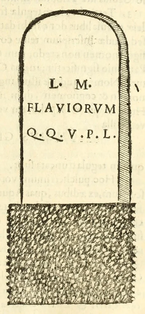 An illustration from Monvmenta patavina Sertorii Vrsati stvdio collecta, digesta, explicata, suisque iconibus expressa ., 1652, leaf 273