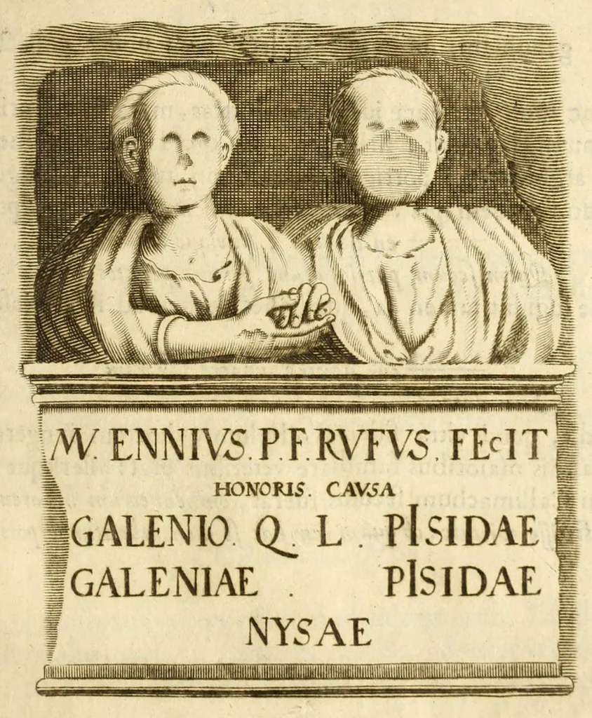 An illustration from Monvmenta patavina Sertorii Vrsati stvdio collecta, digesta, explicata, suisque iconibus expressa ., 1652, leaf 315