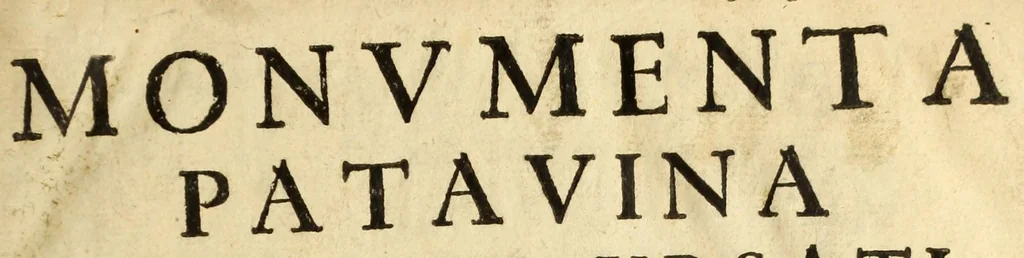 An illustration from Monvmenta patavina Sertorii Vrsati stvdio collecta, digesta, explicata, suisque iconibus expressa ., 1652, leaf 5