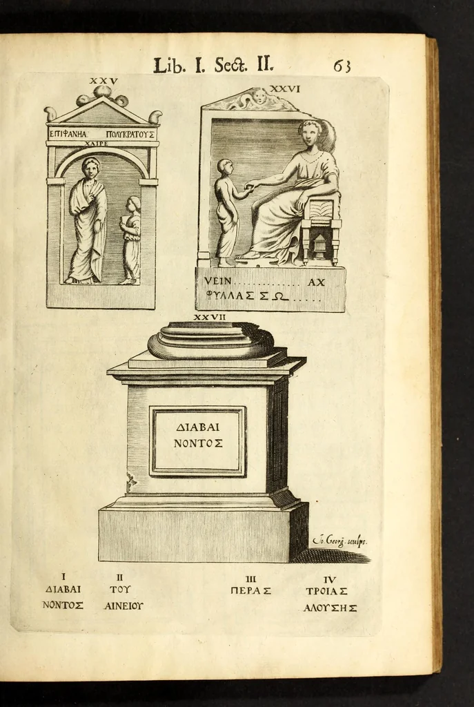 An illustration from Monvmenta patavina Sertorii Vrsati stvdio collecta, digesta, explicata, suisque iconibus expressa ., 1652, leaf 85