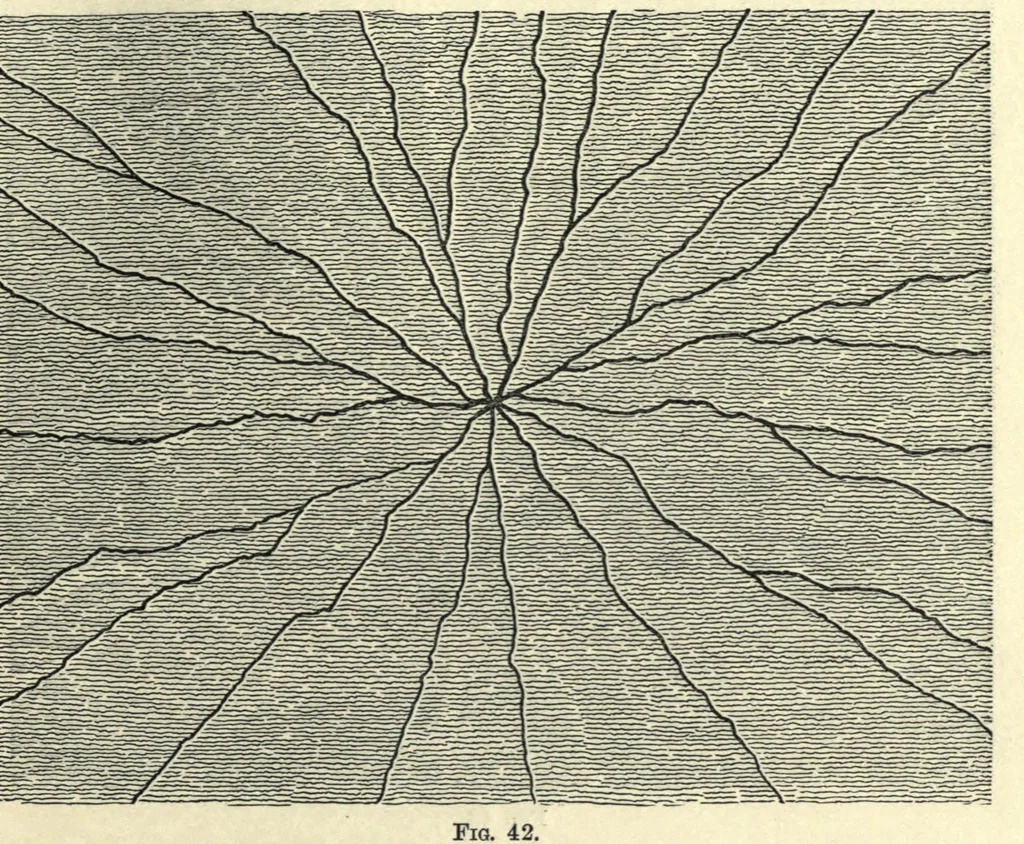 An illustration from The moon : considered as a planet, a world, and a satellite, 1874, leaf 227
