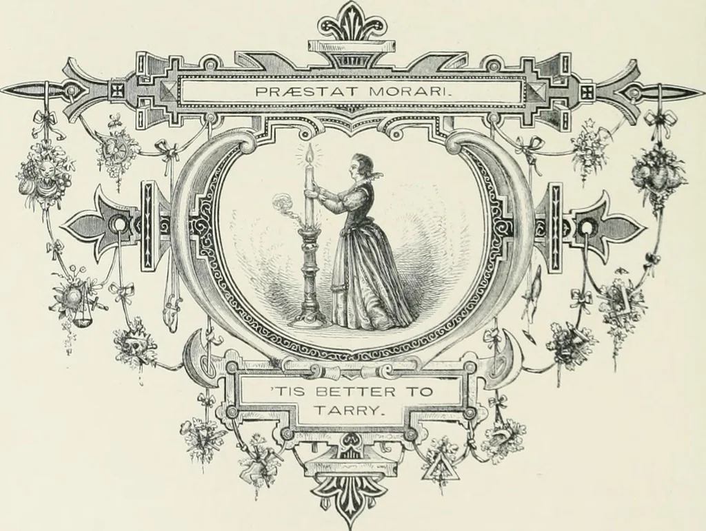 An illustration from Moral emblems : with aphorisms, adages, and proverbs, of all ages and nations, from Jacob Cats and Robert Farlie : with illustrations freely rendered, from designs found in their works, 1860, leaf 107