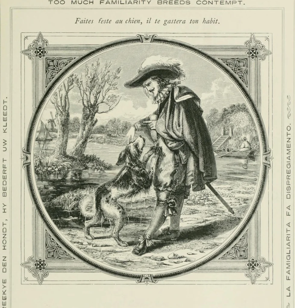 An illustration from Moral emblems : with aphorisms, adages, and proverbs, of all ages and nations, from Jacob Cats and Robert Farlie : with illustrations freely rendered, from designs found in their works, 1860, leaf 112