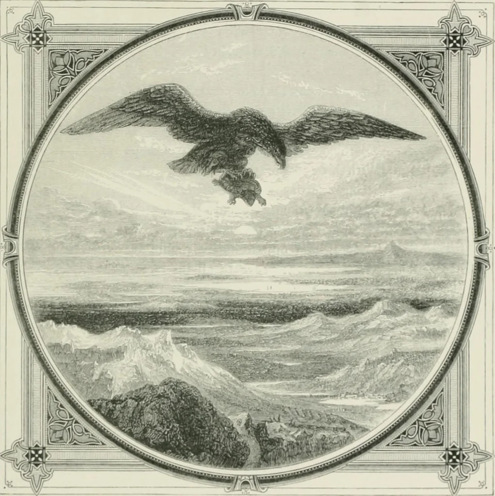 An illustration from Moral emblems : with aphorisms, adages, and proverbs, of all ages and nations, from Jacob Cats and Robert Farlie : with illustrations freely rendered, from designs found in their works, 1860, leaf 140