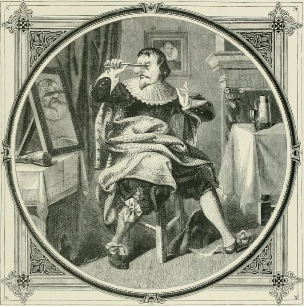 An illustration from Moral emblems : with aphorisms, adages, and proverbs, of all ages and nations, from Jacob Cats and Robert Farlie : with illustrations freely rendered, from designs found in their works, 1860, leaf 160
