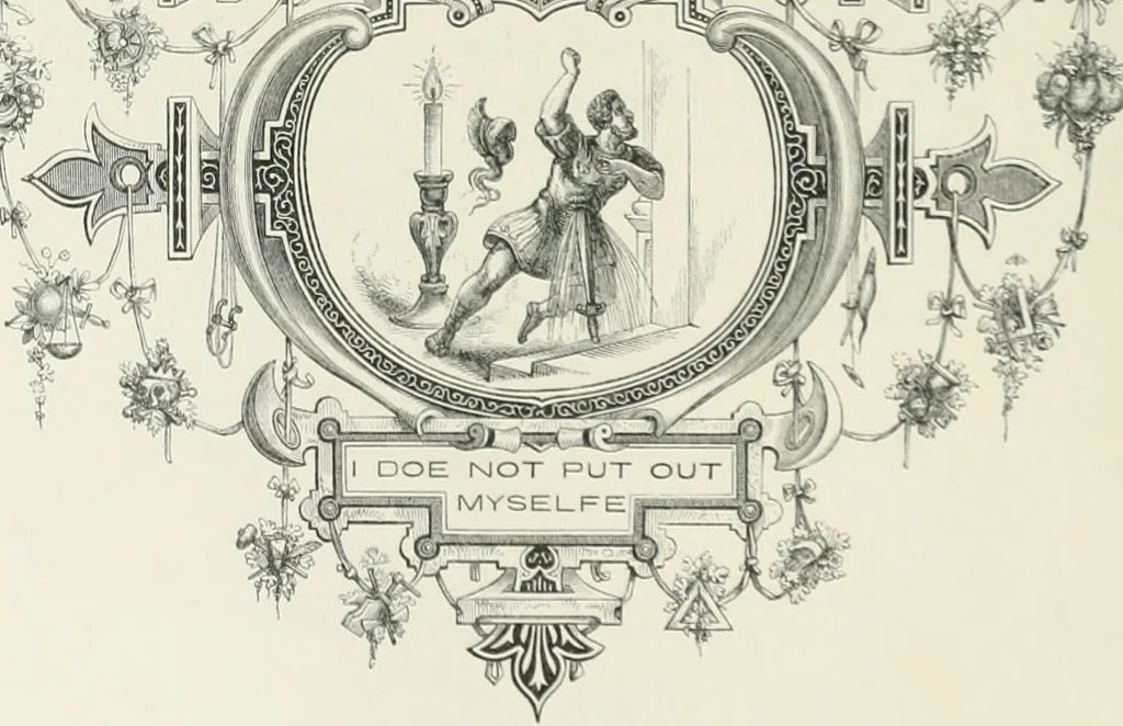 An illustration from Moral emblems : with aphorisms, adages, and proverbs, of all ages and nations, from Jacob Cats and Robert Farlie : with illustrations freely rendered, from designs found in their works, 1860, leaf 199