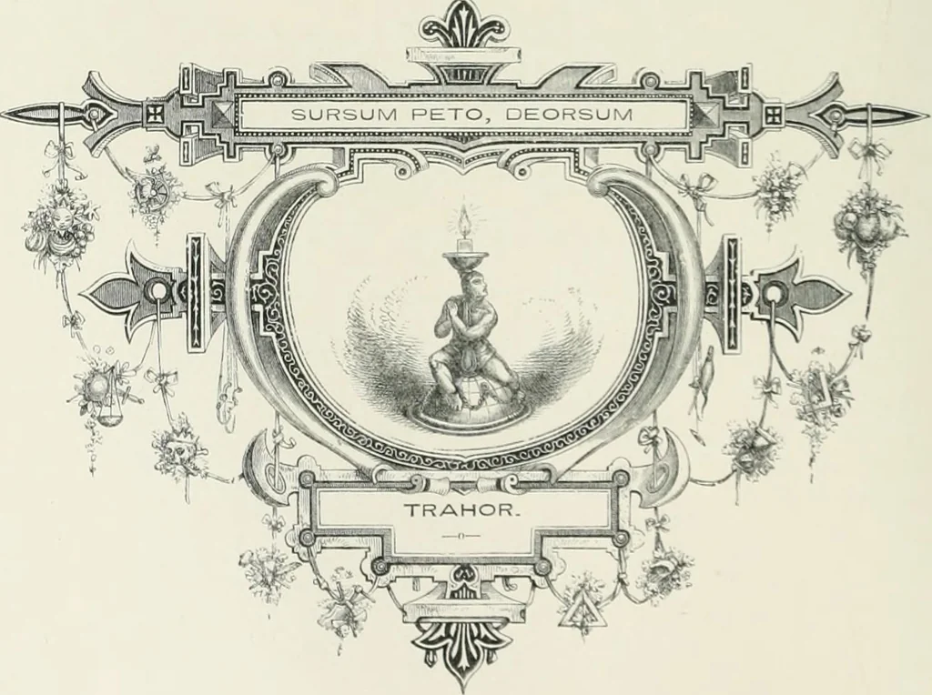 An illustration from Moral emblems : with aphorisms, adages, and proverbs, of all ages and nations, from Jacob Cats and Robert Farlie : with illustrations freely rendered, from designs found in their works, 1860, leaf 223
