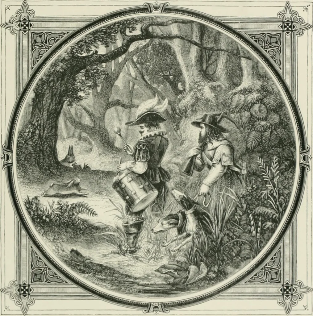 An illustration from Moral emblems : with aphorisms, adages, and proverbs, of all ages and nations, from Jacob Cats and Robert Farlie : with illustrations freely rendered, from designs found in their works, 1860, leaf 236