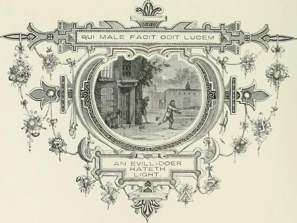 An illustration from Moral emblems : with aphorisms, adages, and proverbs, of all ages and nations, from Jacob Cats and Robert Farlie : with illustrations freely rendered, from designs found in their works, 1860, leaf 251