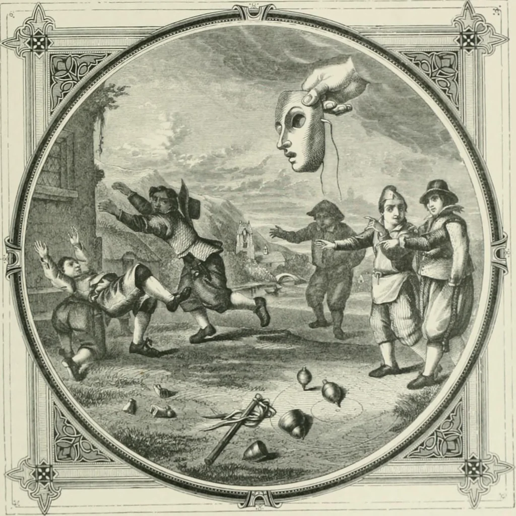 An illustration from Moral emblems : with aphorisms, adages, and proverbs, of all ages and nations, from Jacob Cats and Robert Farlie : with illustrations freely rendered, from designs found in their works, 1860, leaf 52