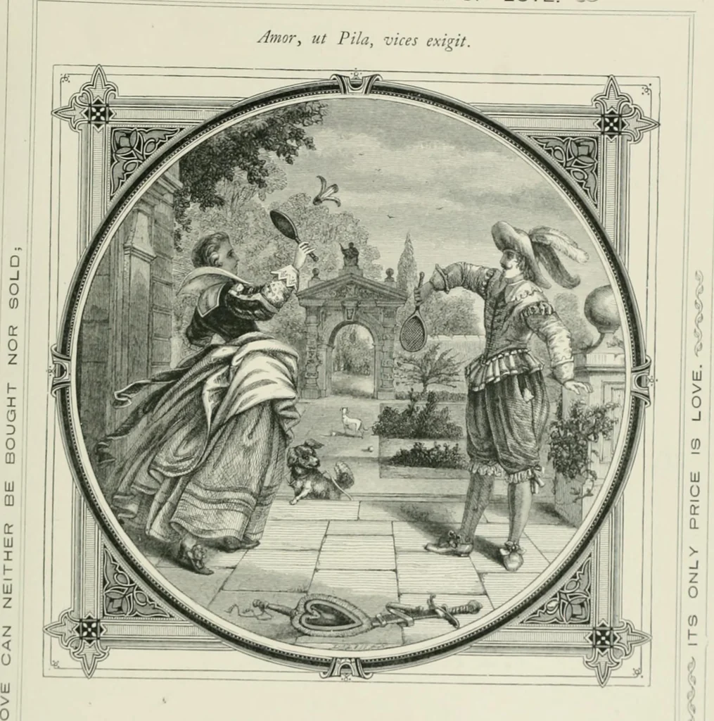 An illustration from Moral emblems : with aphorisms, adages, and proverbs, of all ages and nations, from Jacob Cats and Robert Farlie : with illustrations freely rendered, from designs found in their works, 1860, leaf 92