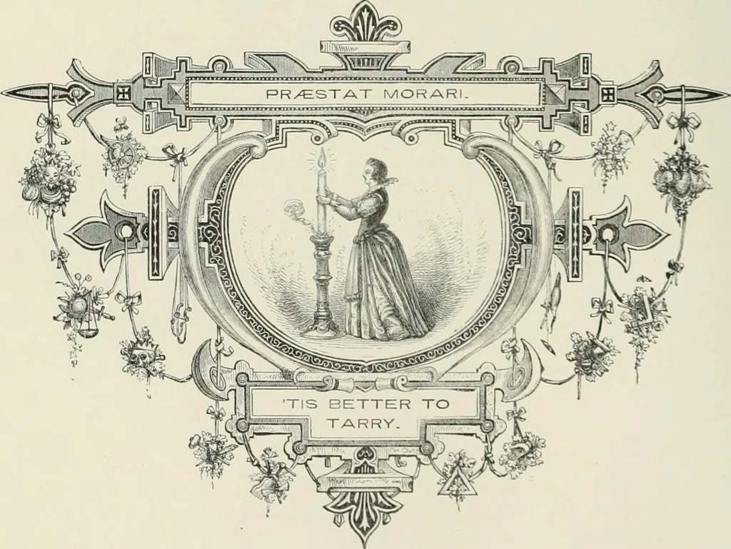 An illustration from Moral emblems : with aphorisms, adages, and proverbs, of all ages and nations, from Jacob Cats and Robert Farlie : with illustrations freely rendered, from designs found in their works, 1860, leaf 109