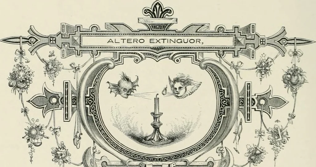 An illustration from Moral emblems : with aphorisms, adages, and proverbs, of all ages and nations, from Jacob Cats and Robert Farlie : with illustrations freely rendered, from designs found in their works, 1860, leaf 113
