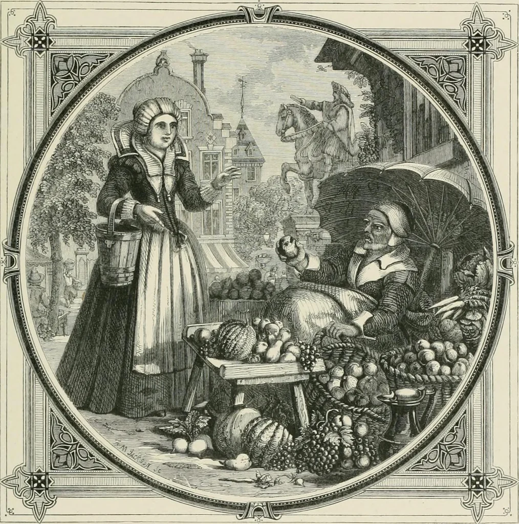 An illustration from Moral emblems : with aphorisms, adages, and proverbs, of all ages and nations, from Jacob Cats and Robert Farlie : with illustrations freely rendered, from designs found in their works, 1860, leaf 122