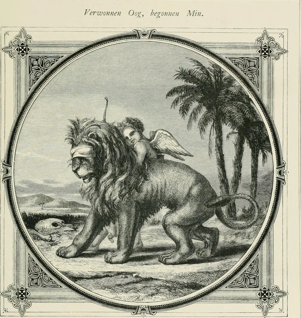 An illustration from Moral emblems : with aphorisms, adages, and proverbs, of all ages and nations, from Jacob Cats and Robert Farlie : with illustrations freely rendered, from designs found in their works, 1860, leaf 158
