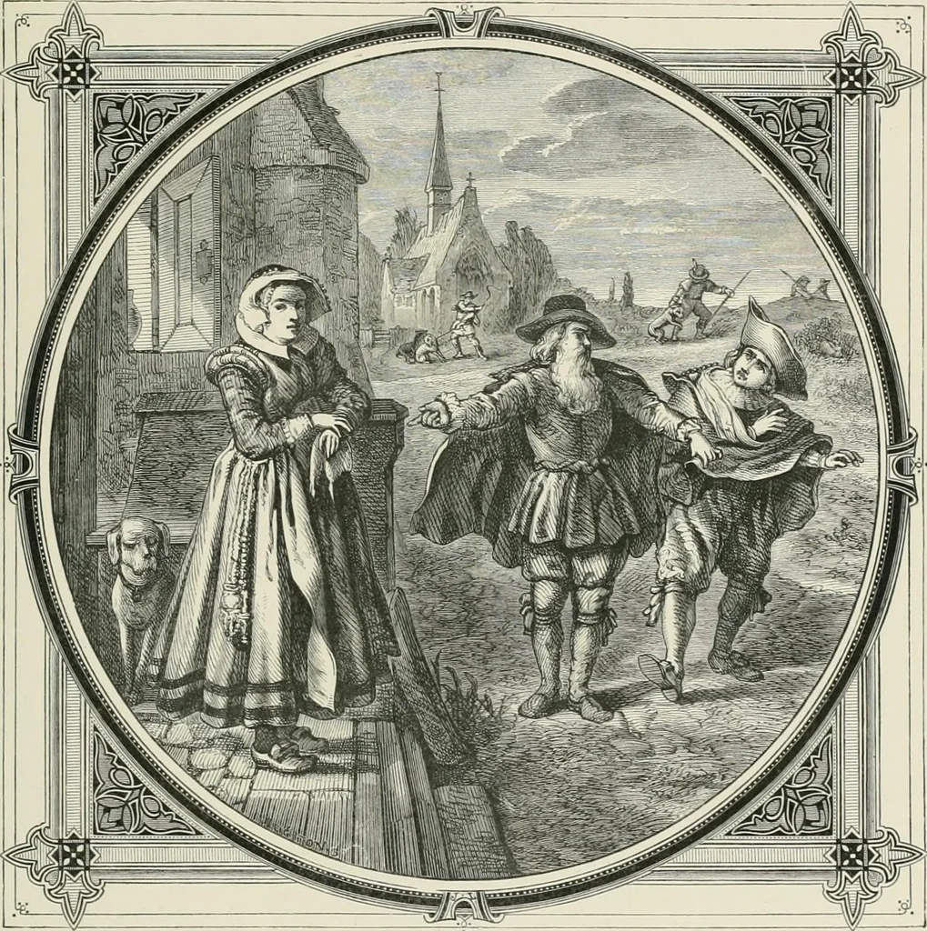 An illustration from Moral emblems : with aphorisms, adages, and proverbs, of all ages and nations, from Jacob Cats and Robert Farlie : with illustrations freely rendered, from designs found in their works, 1860, leaf 190