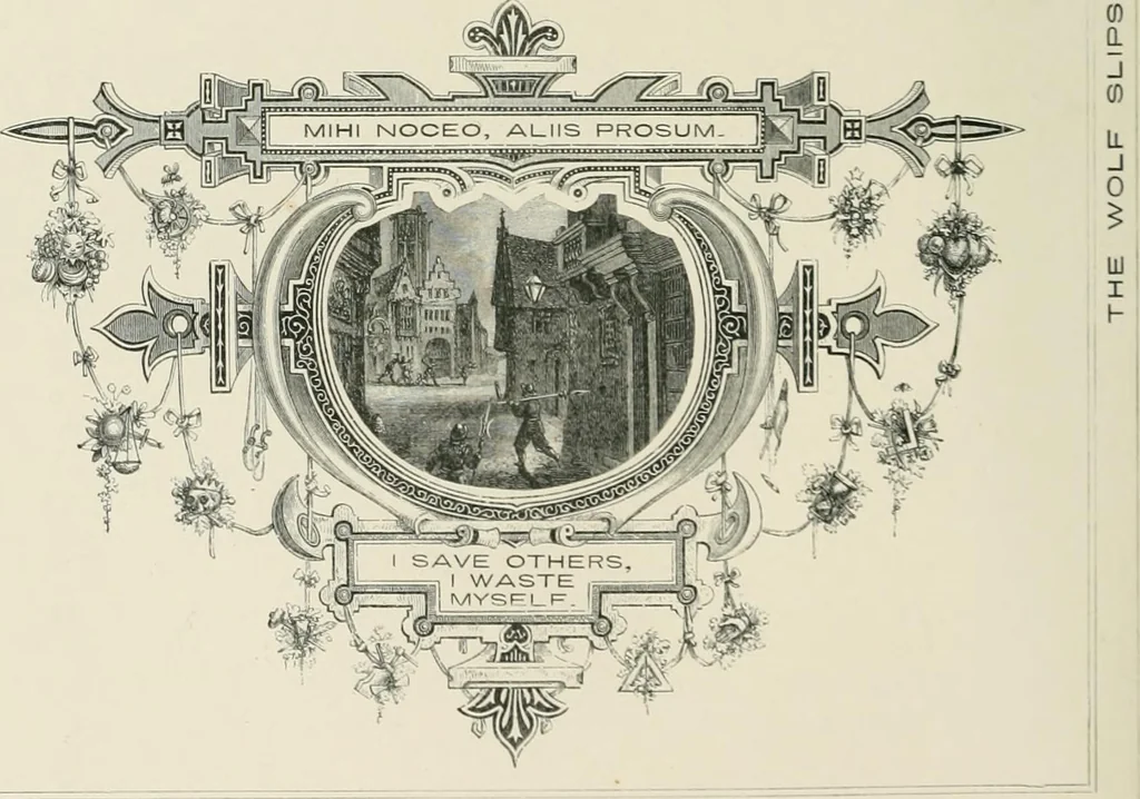 An illustration from Moral emblems : with aphorisms, adages, and proverbs, of all ages and nations, from Jacob Cats and Robert Farlie : with illustrations freely rendered, from designs found in their works, 1860, leaf 213