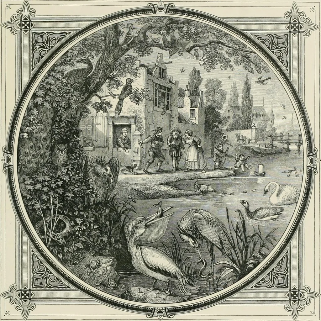 An illustration from Moral emblems : with aphorisms, adages, and proverbs, of all ages and nations, from Jacob Cats and Robert Farlie : with illustrations freely rendered, from designs found in their works, 1860, leaf 234