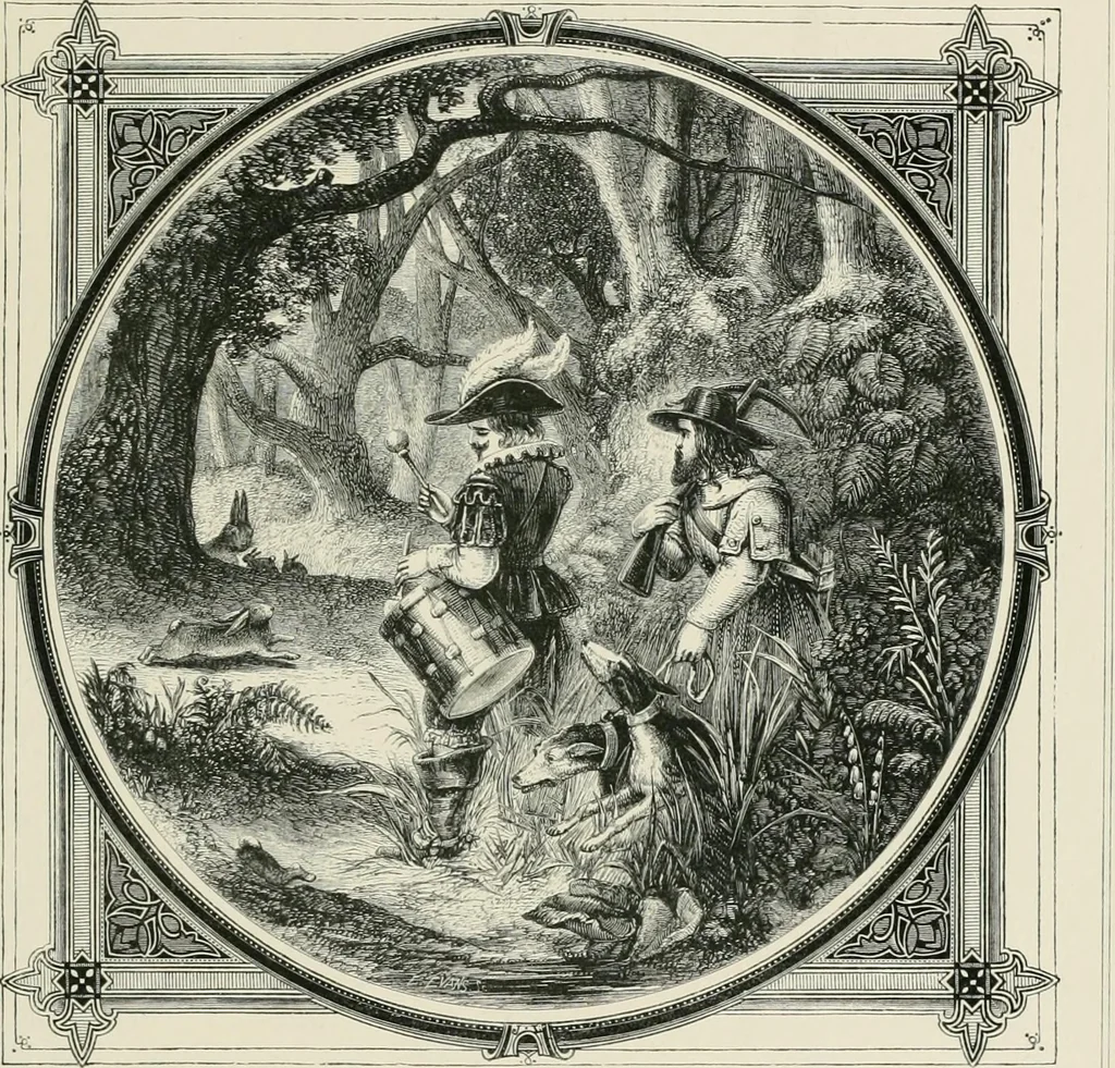 An illustration from Moral emblems : with aphorisms, adages, and proverbs, of all ages and nations, from Jacob Cats and Robert Farlie : with illustrations freely rendered, from designs found in their works, 1860, leaf 238