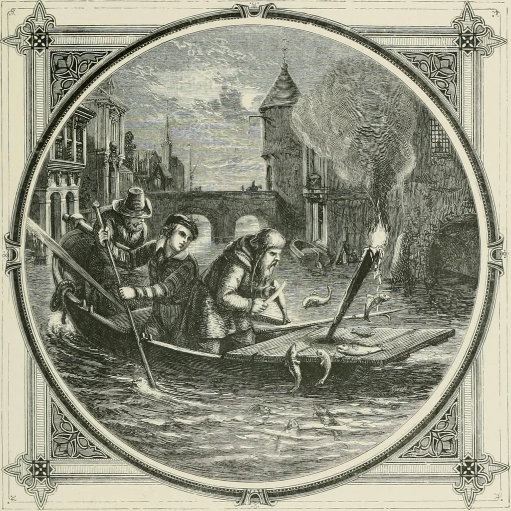 An illustration from Moral emblems : with aphorisms, adages, and proverbs, of all ages and nations, from Jacob Cats and Robert Farlie : with illustrations freely rendered, from designs found in their works, 1860, leaf 38