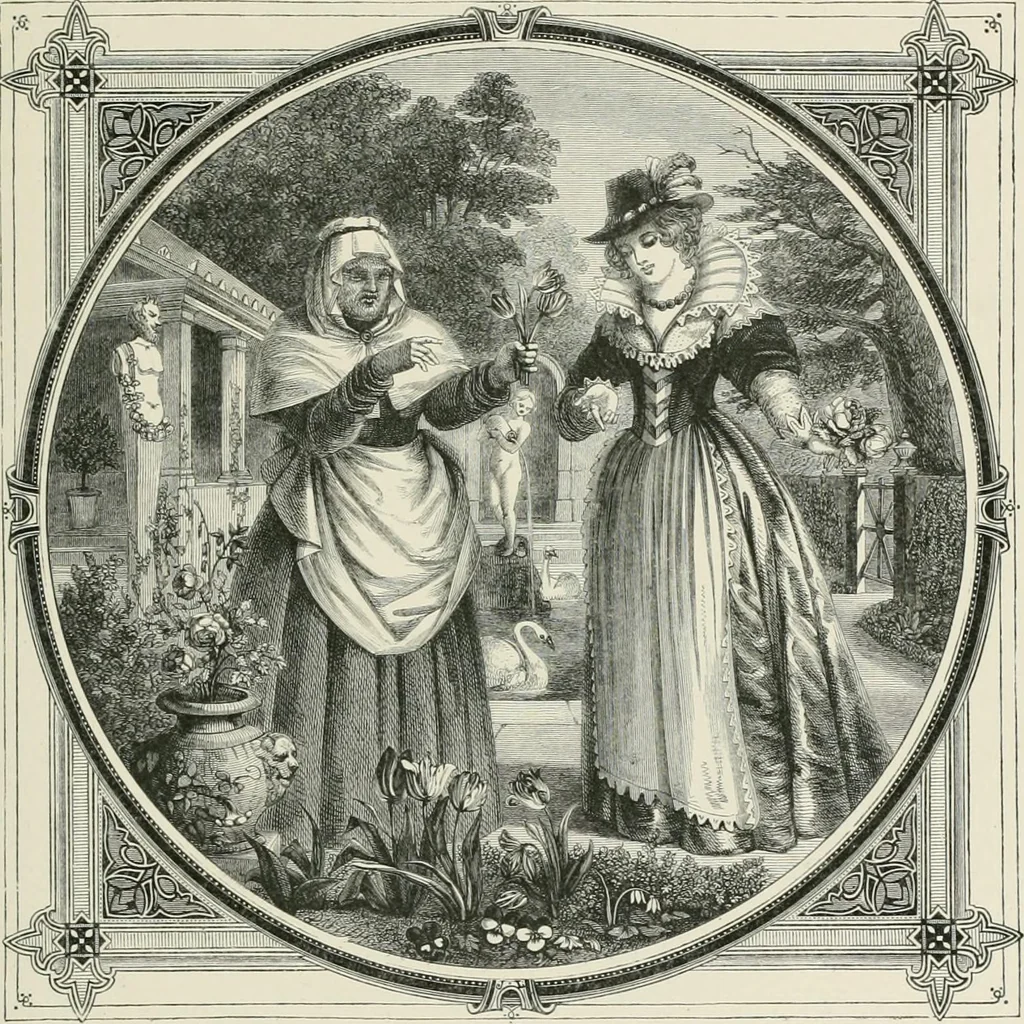 An illustration from Moral emblems : with aphorisms, adages, and proverbs, of all ages and nations, from Jacob Cats and Robert Farlie : with illustrations freely rendered, from designs found in their works, 1860, leaf 86