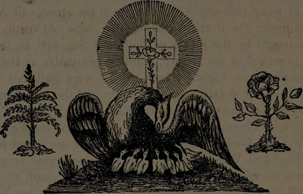 An illustration from Morals and dogma of the ancient and accepted Scottish Rite of freemasonry, 1906, leaf 293