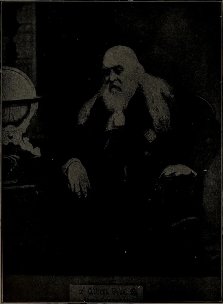 An illustration from Morals and dogma of the ancient and accepted Scottish Rite of freemasonry, 1906, leaf 7