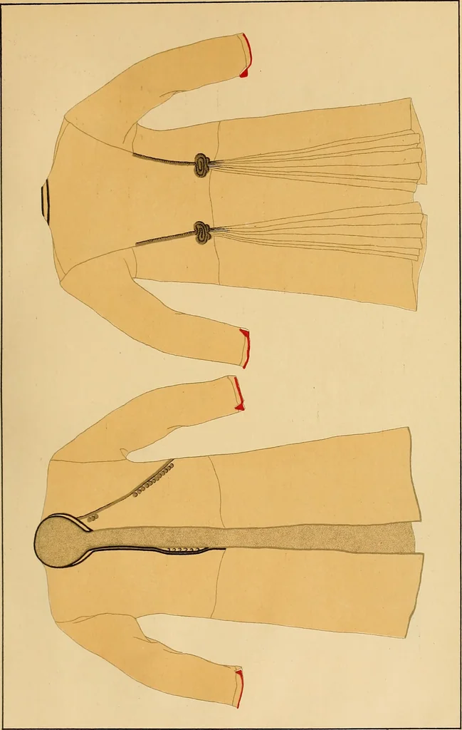 An illustration from Mordvalaisten pukuja kuoseja. Trachten und Muster der Mordvinen, 1896, leaf 268