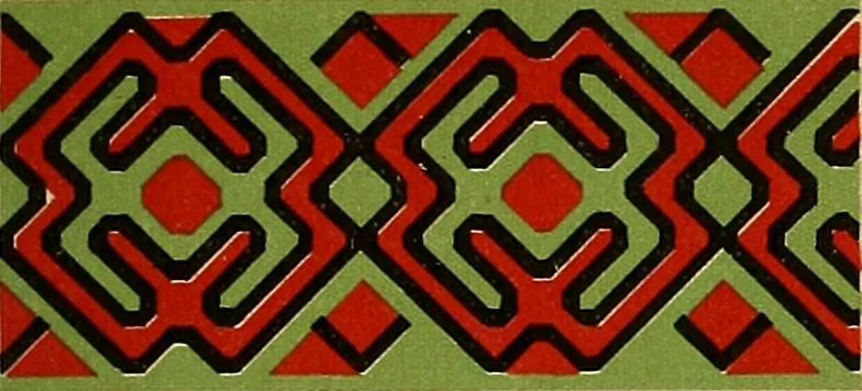 An illustration from Mordvalaisten pukuja kuoseja. Trachten und Muster der Mordvinen, 1896, leaf 290