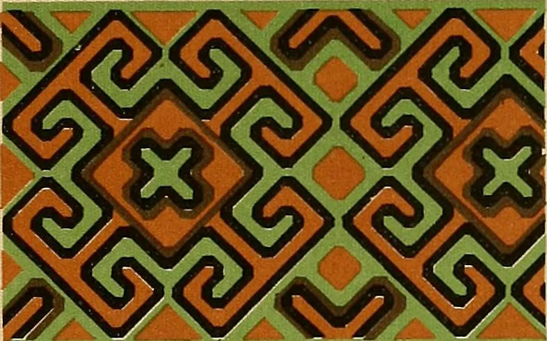 An illustration from Mordvalaisten pukuja kuoseja. Trachten und Muster der Mordvinen, 1896, leaf 290