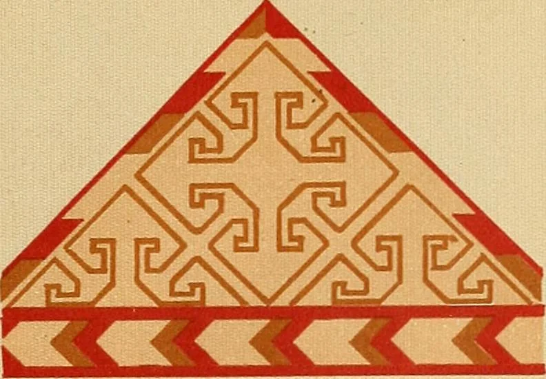 An illustration from Mordvalaisten pukuja kuoseja. Trachten und Muster der Mordvinen, 1896, leaf 290