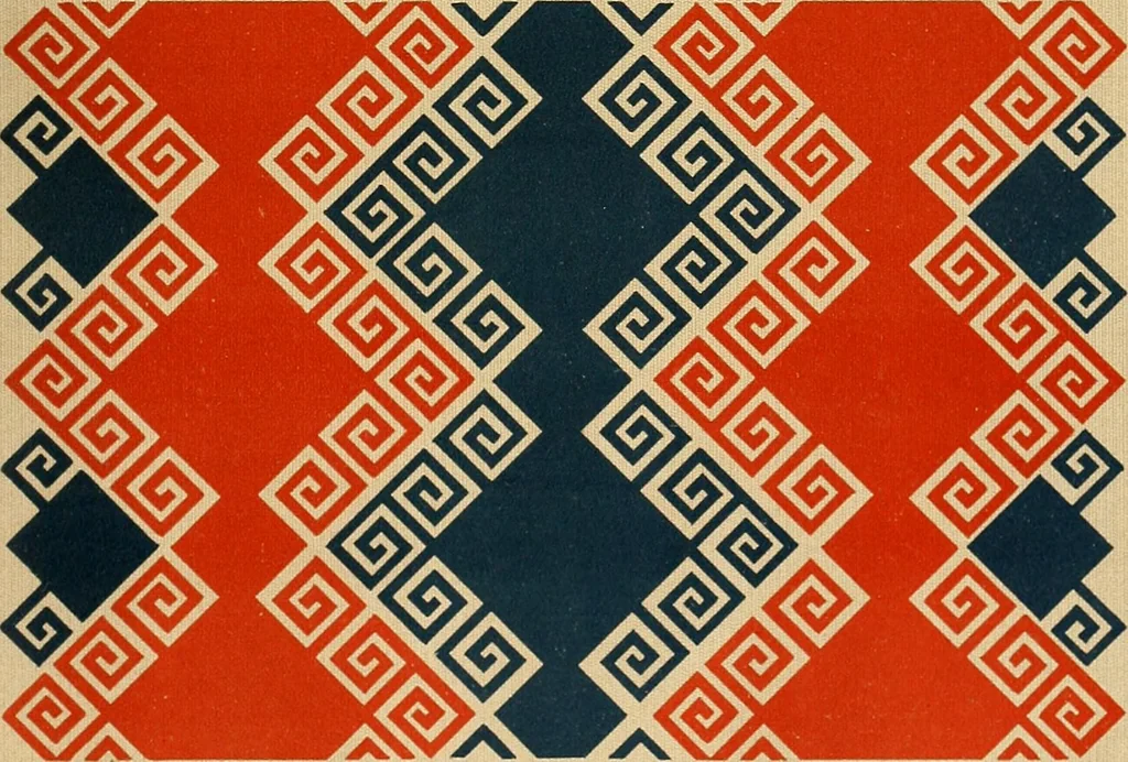 An illustration from Mordvalaisten pukuja kuoseja. Trachten und Muster der Mordvinen, 1896, leaf 300