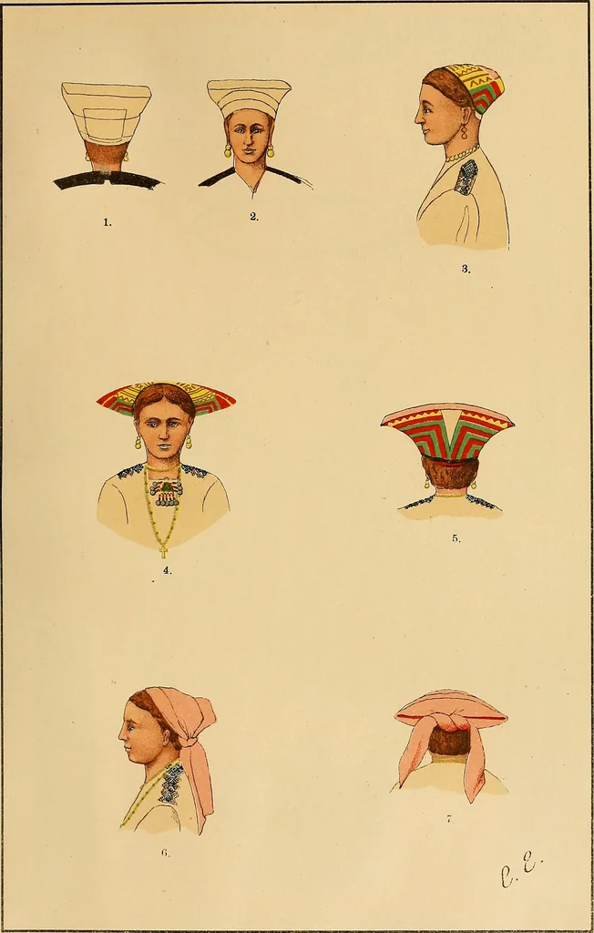 An illustration from Mordvalaisten pukuja kuoseja. Trachten und Muster der Mordvinen, 1896, leaf 312