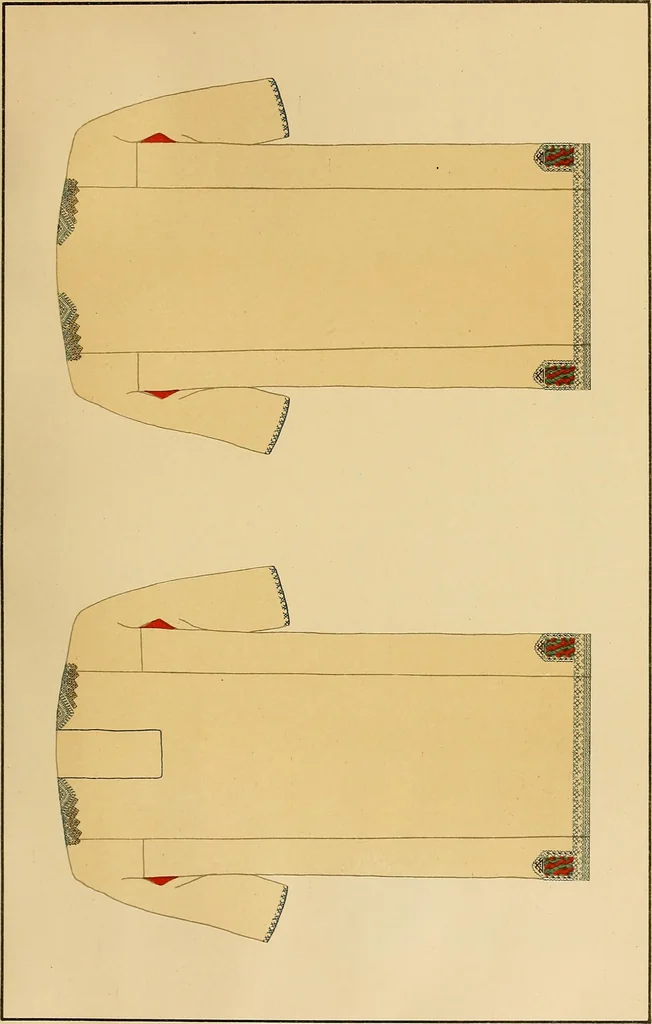 An illustration from Mordvalaisten pukuja kuoseja. Trachten und Muster der Mordvinen, 1896, leaf 316