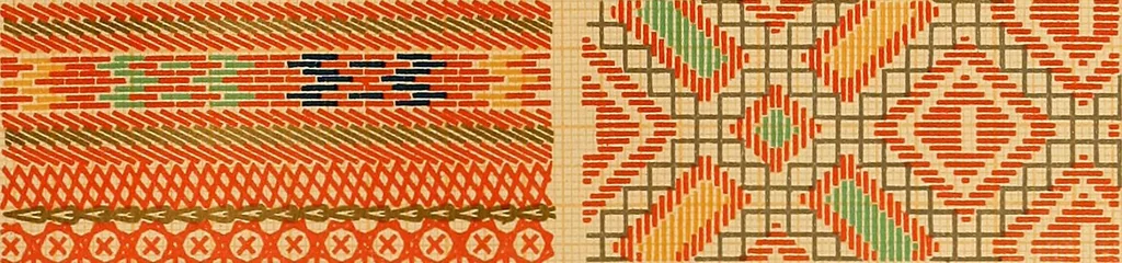An illustration from Mordvalaisten pukuja kuoseja. Trachten und Muster der Mordvinen, 1896, leaf 376